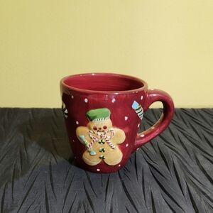 Laurie Gates "Holiday Treats" Mug with Gingerbread Design